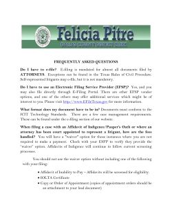 FREQUENTLY ASKED QUESTIONS Do I have to e