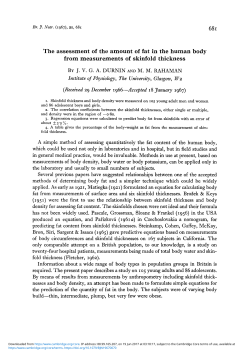 The assessment of the amount of fat in the human body from