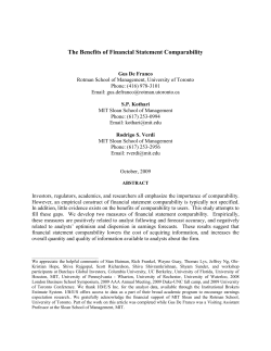 The Benefits of Financial Statement Comparability