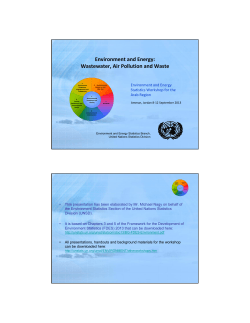Environment and Energy: Wastewater, Air Pollution and Waste