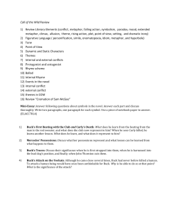 Call of the Wild Review 1) Review Literary Elements (conflict