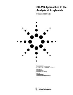 GC-MS Approaches to the Analysis of Acrylamide