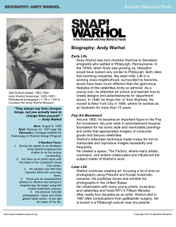 Biography: Andy Warhol