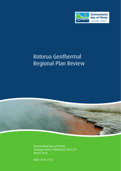 Rotorua Geothermal Regional Plan Review
