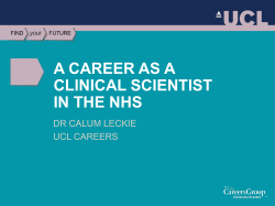 a career as a clinical scientist in the nhs