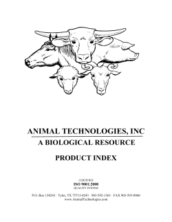 Catalog - Animal Technologies