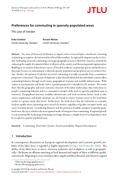 Preferences for commuting in sparsely populated areas: The case of