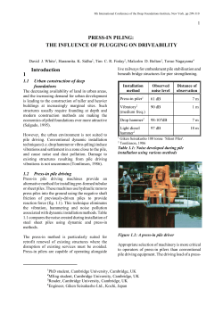 Press-in piling: The influence of plugging on drivability