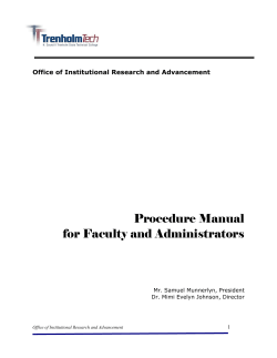 Procedural Manual - Trenholm State Community College