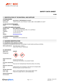 Solstice R1234yf Safety Data Sheet (PDF 241 KB)