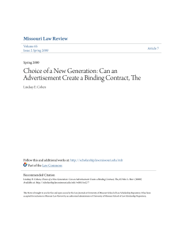 Choice of a New Generation: Can an Advertisement Create a