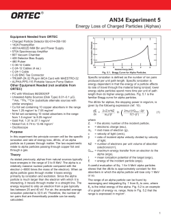 Energy Loss of Charged Particles (Alphas)