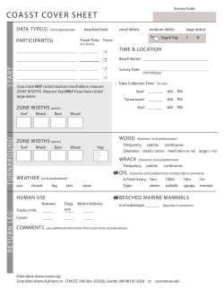 COASST Cover Sheet Back: Mapping Your Survey