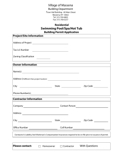 Pool Building Permit