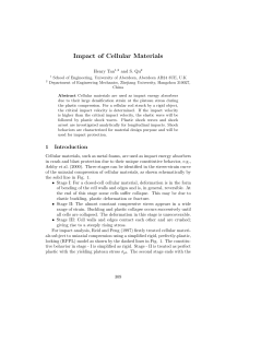 Impact of Cellular Materials