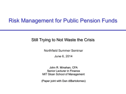 Risk Management for Public Pension Funds