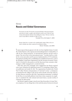 three Russia and Global Governance