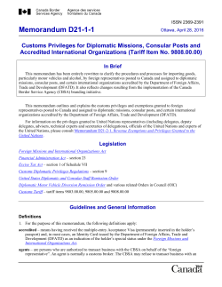 Memorandum D21-1-1