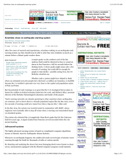 Scientists close on earthquake warning system