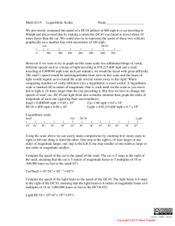 Logarithmic Scales
