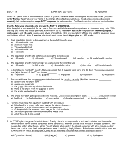 BIOL 1114 - Biology 1114