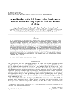 A modification to the Soil Conservation Service curve number