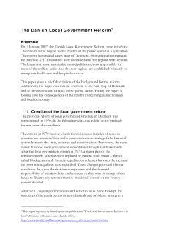 The Danish Local Government Reform