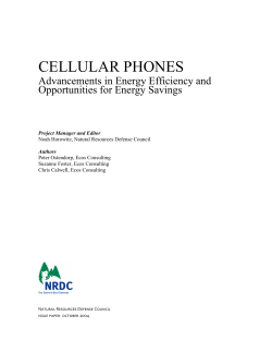 CELLULAR PHONES Advancements in Energy Efficiency