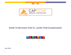 Lender Paid Compensation - Capstone Lending Corporation