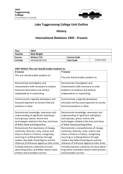 Present - Lake Tuggeranong College