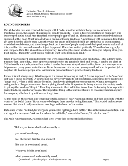 LOVING KINDNESS The 46 London bus was crowded: teenager