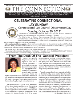 The Connection Newsletter - Connectional Lay Council