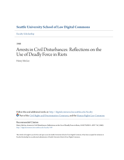 Arrests in Civil Disturbances - Seattle University School of Law