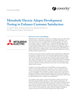 Mitsubishi Electric Adopts Development Testing to