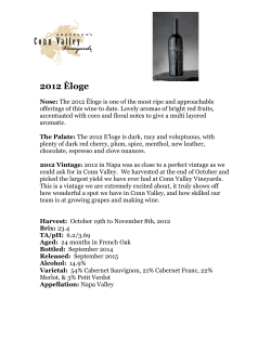 ACV Eloge 2012 - Regal Wine Imports