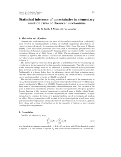 Statistical inference of uncertainties in elementary reaction rates of