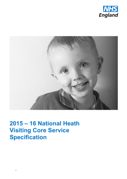 2015-16 National Health Visiting Core Service