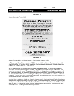 Jacksonian Democracy Document Study