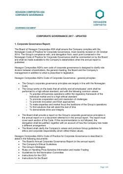 Corporate Governance