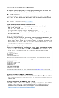 FAQs for Accounts Payable Direct Deposits