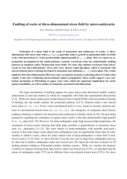 Faulting of rocks at three-dimensional stress field by micro