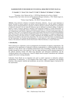 radioisotope fume hood occupational risk prevention manual