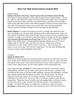 Lit Fest Descriptions