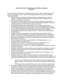 ordinance #16-22-03 animal control ordinance