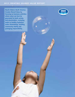 2012 Report Summary - Nestle Waters North America