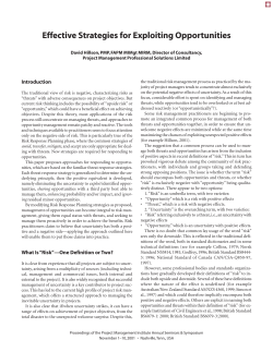 Effective Strategies for Exploiting Opportunities