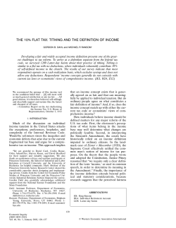 the 10% flat tax: tithing and the definition of income