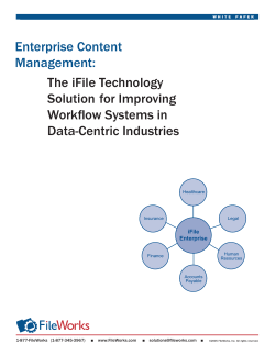 The iFile Technology Solution for Improving Workflow