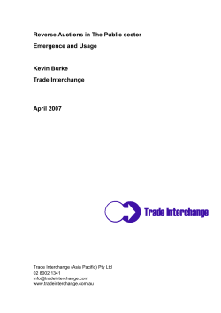 Reverse Auctions in the Public Sector