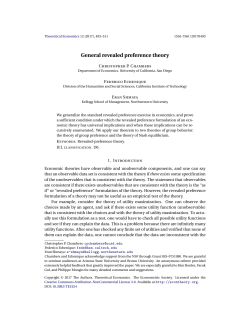 General revealed preference theory